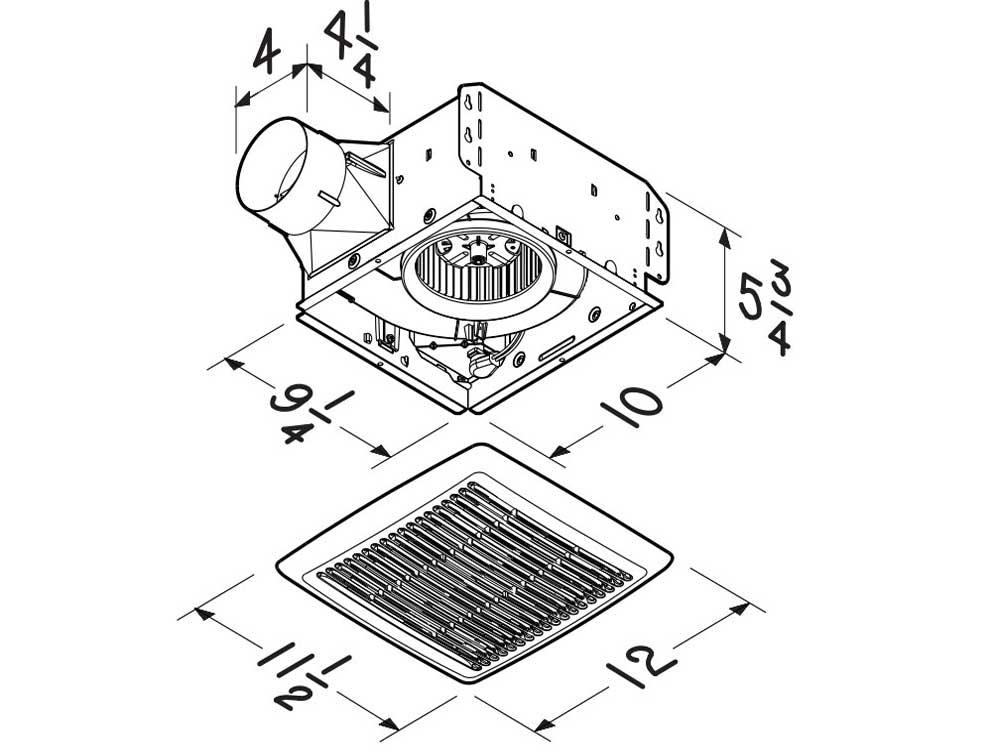 NuTone Flex Series 80 CFM Bathroom Exhaust Fan - Bees Lighting