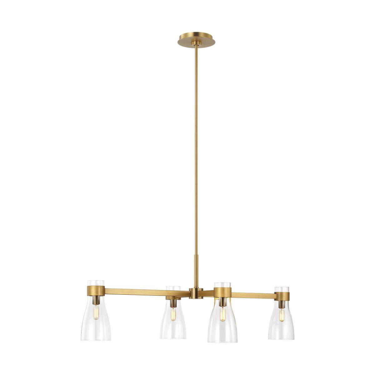 Moritz 42 in. 4 Lights Chandelier Brushed Brass finish - Bees Lighting