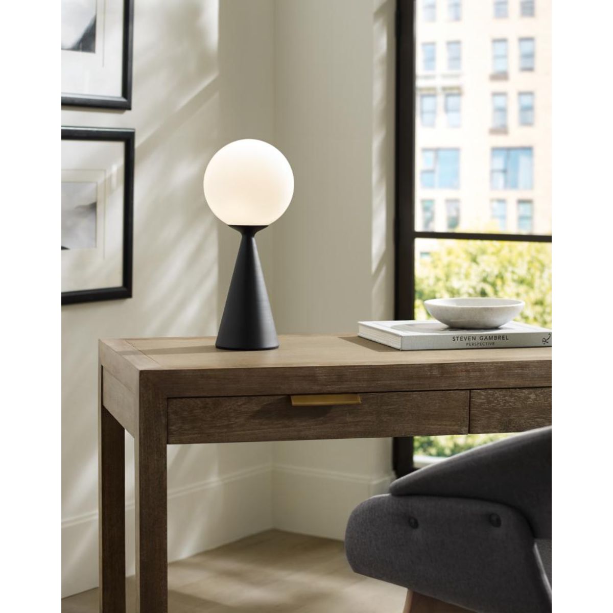 Galassia Table Lamp Midnight Black Finish - Bees Lighting