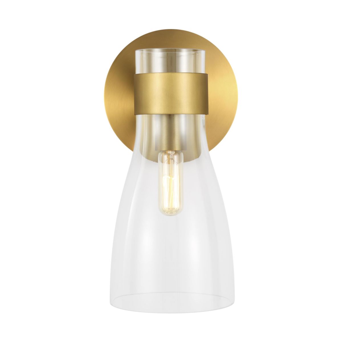 Moritz 11 in. Armed Sconce Burnished Brass finish