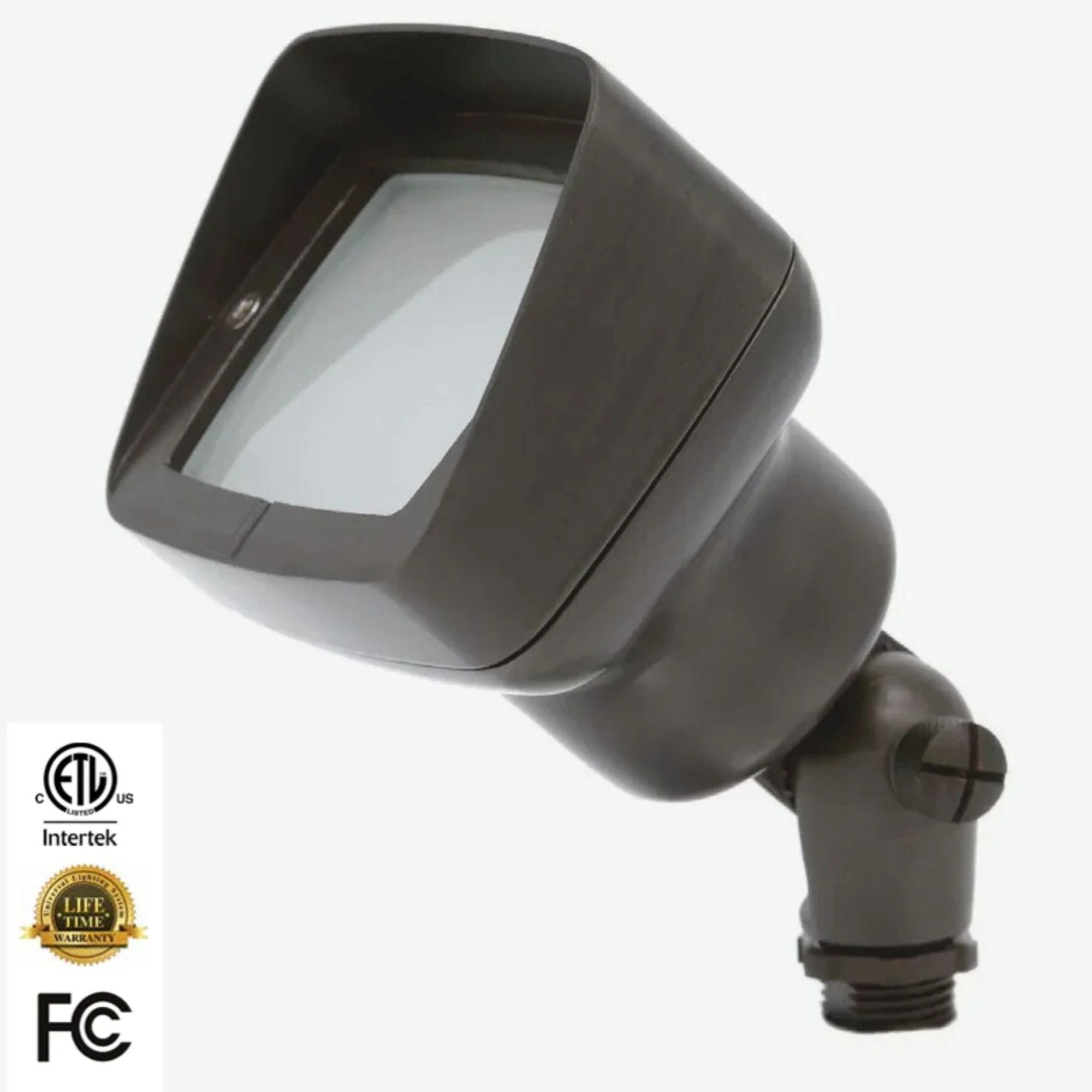 12V Landscape Area Flood Light Brass Bronze