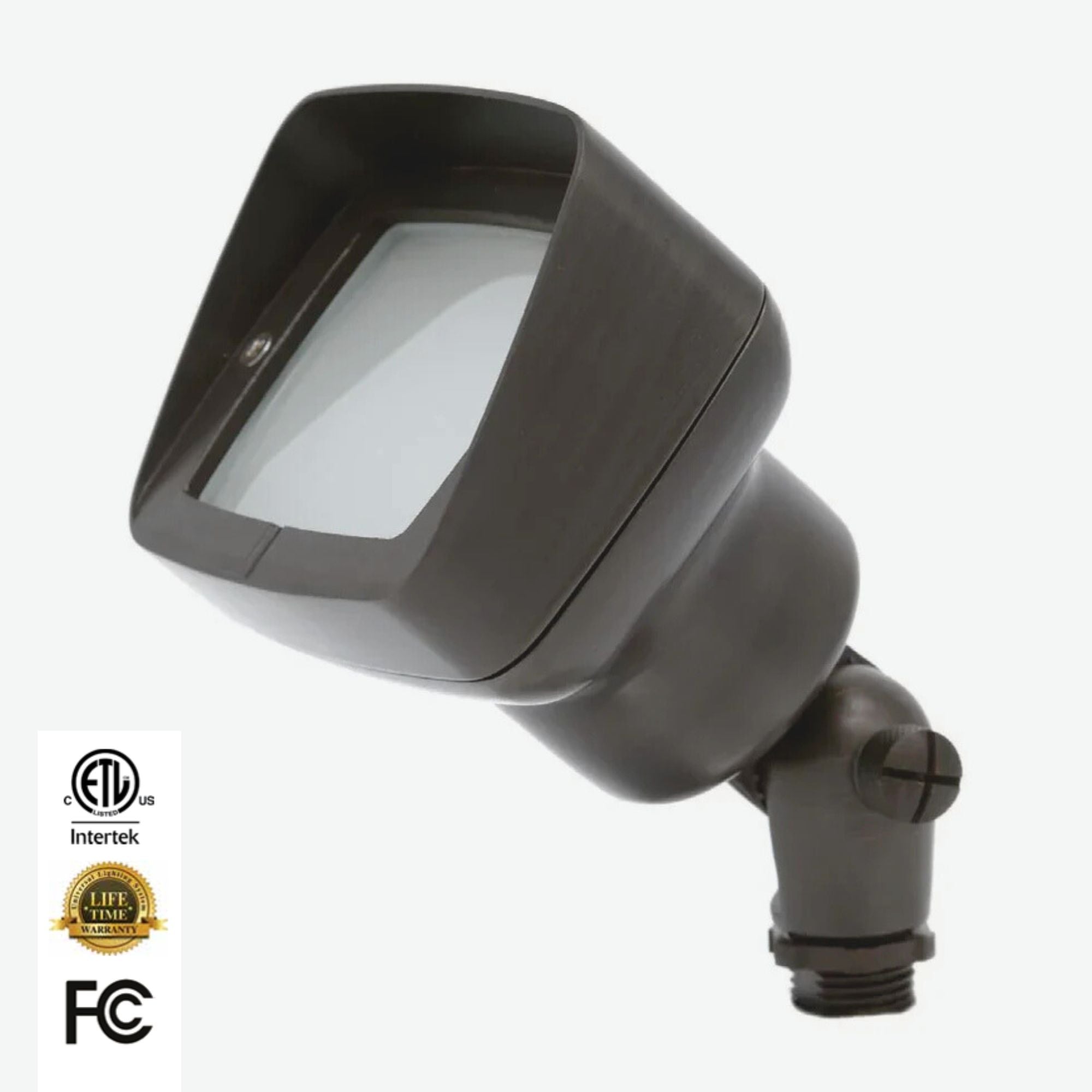 12V Landscape Area Flood Light Brass Bronze