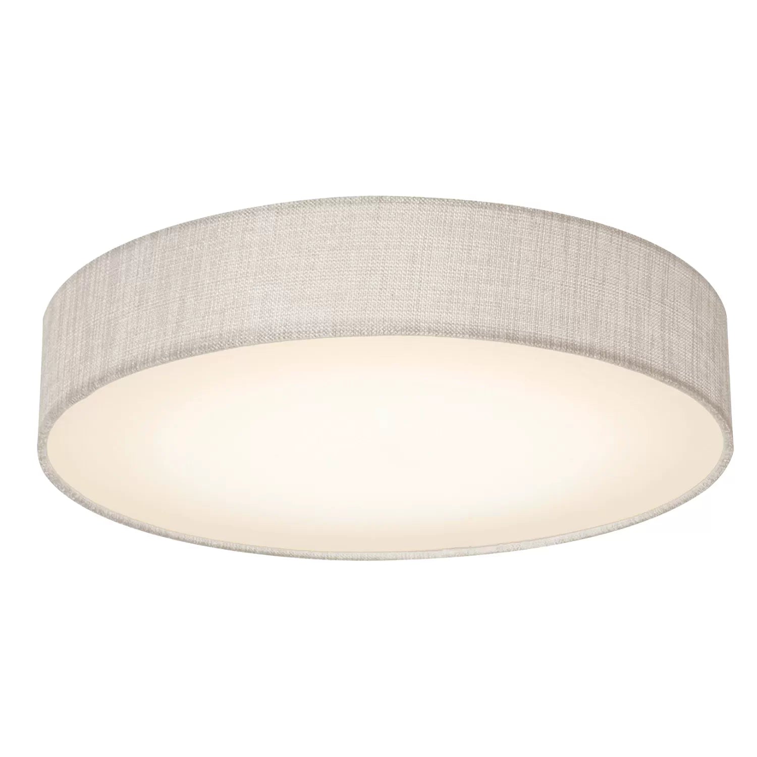 Ashland 13" LED Flush Mount with Grey Linen Fabric Shade