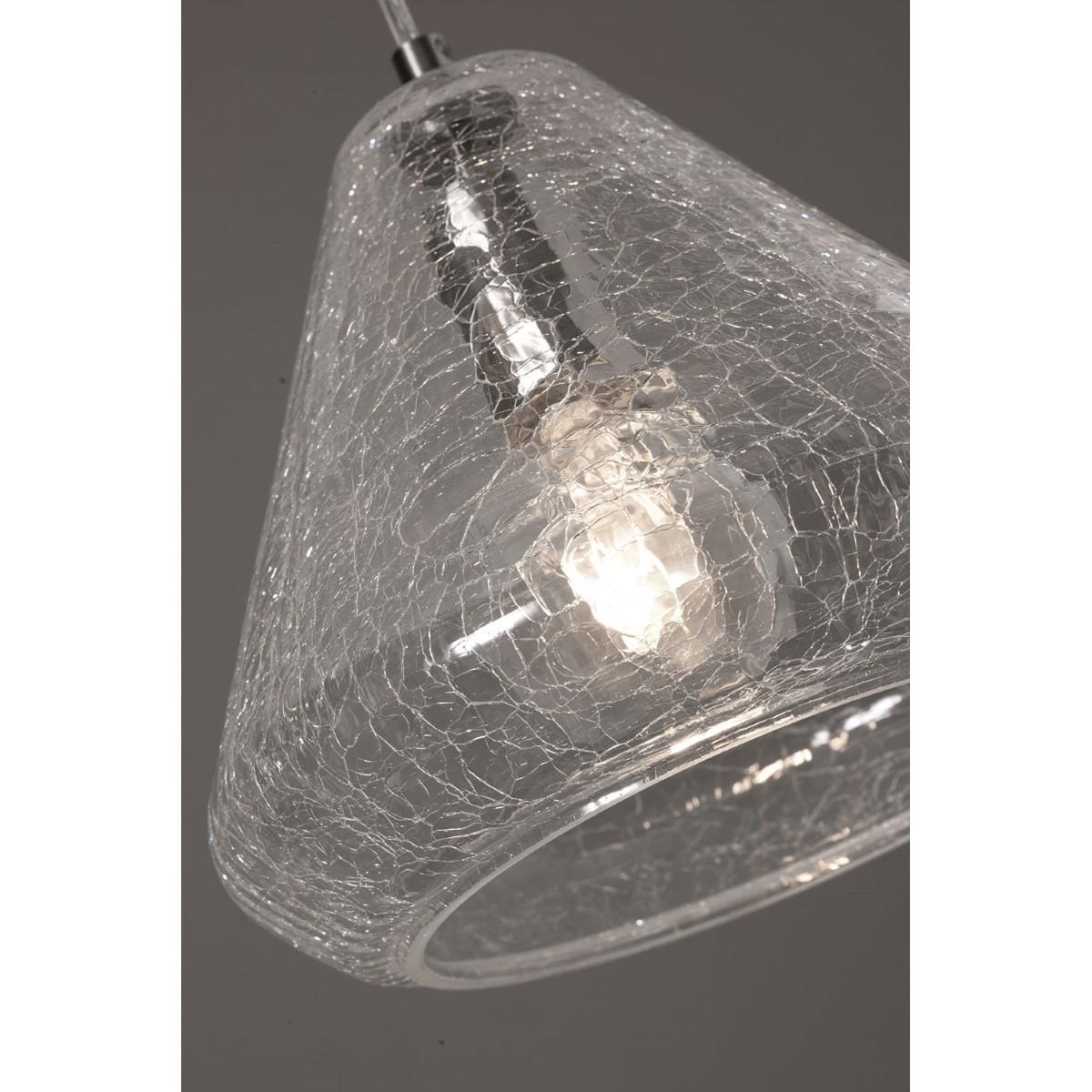 Armitage 10 in. Pendant Light Satin Nickel finish with Clear Crackle shade