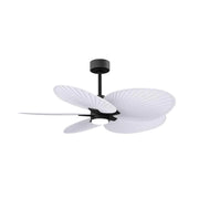 Matte black ceiling fan with matte white blades
