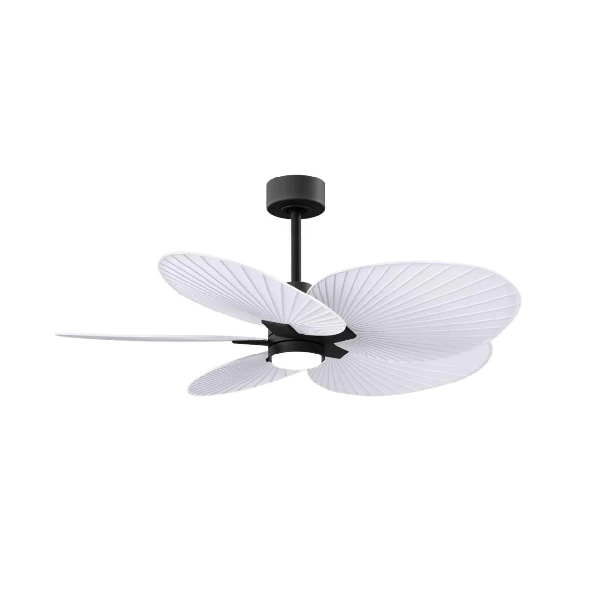 Matte black ceiling fan with matte white blades