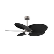 Alessandra Tropical 48" LED Ceiling Fan, Brushed Nickel with Matte Black Blades