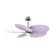 Alessandra Tropical 48" LED Ceiling Fan, Brushed Nickel with Lilac Blades