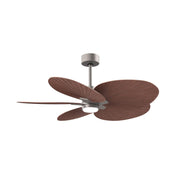 Alessandra Tropical 48" LED Ceiling Fan, Brushed Nickel with Walnut Blades