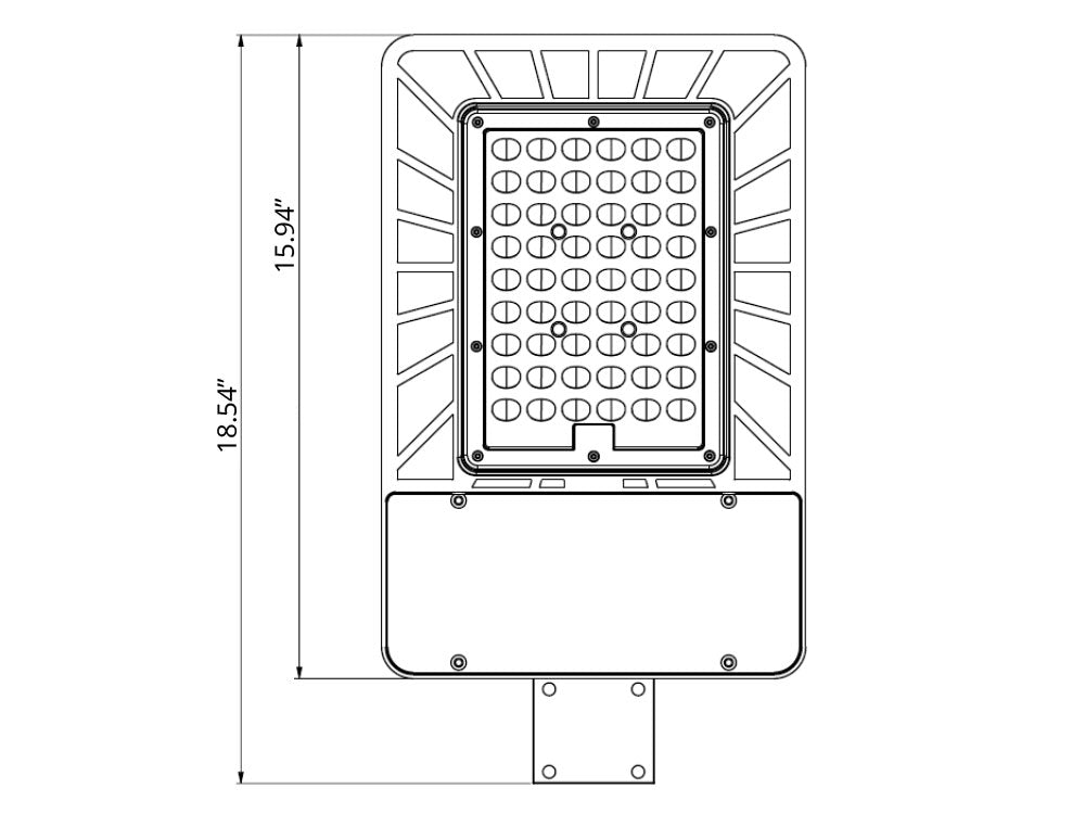 LED Pole Light, 150W, 21600 Lumens, 5000K, Pole Mount, 120-277V - Bees Lighting