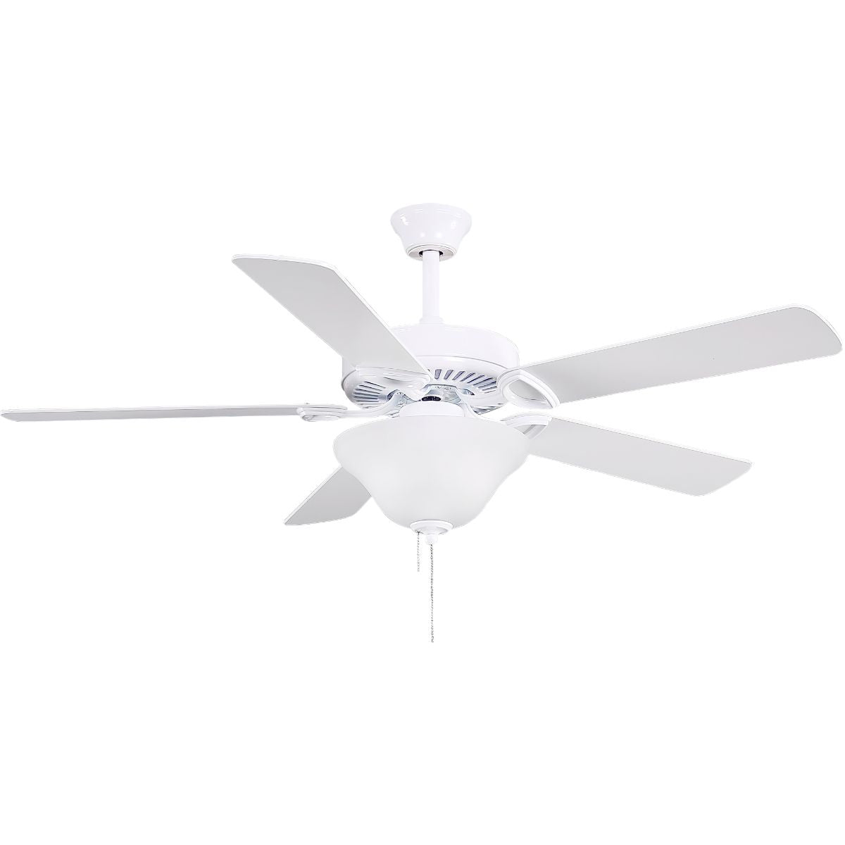 America TW 52 Inch Ceiling Fan With Light And Pull Chain, Gloss White Finish