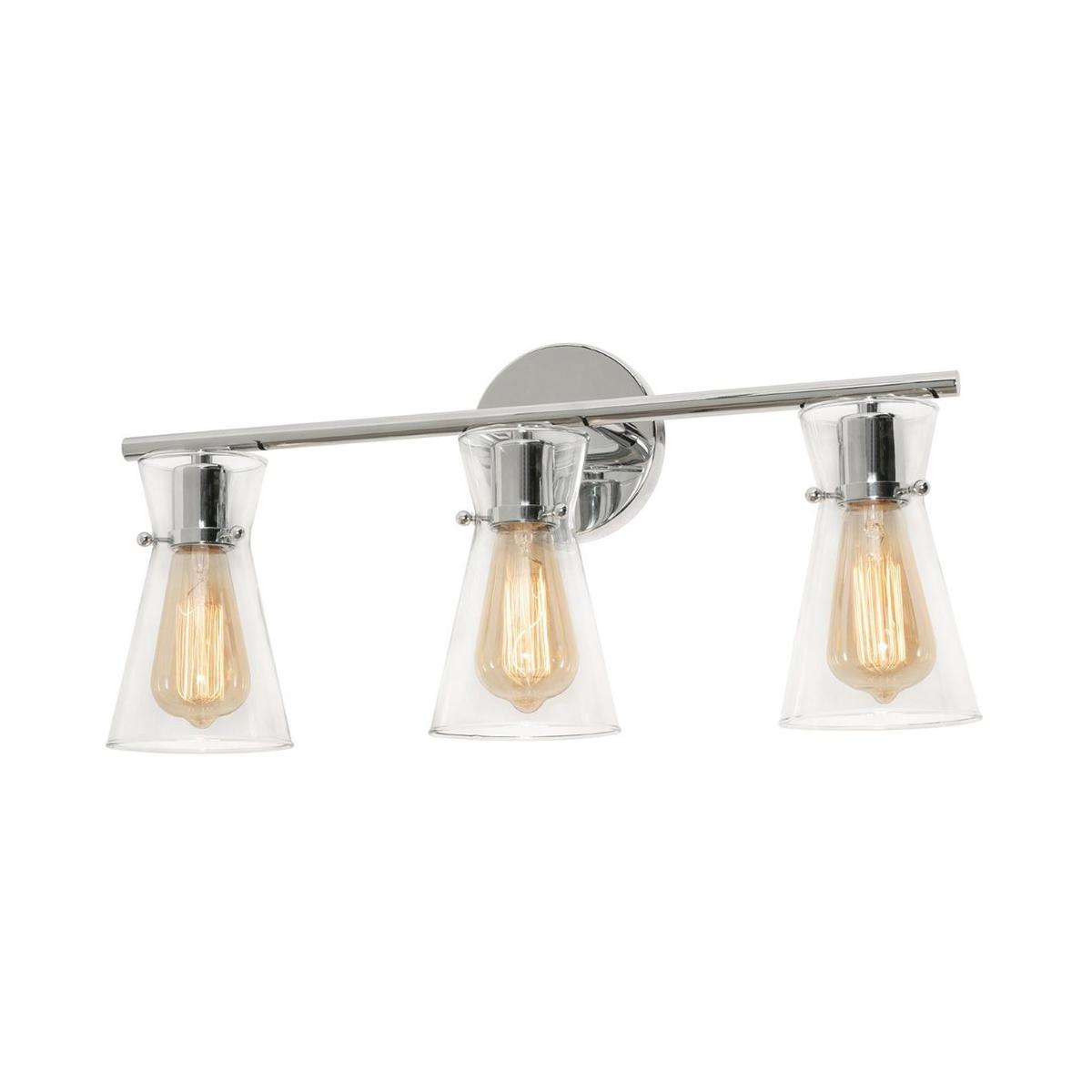 Amanda 22 in. 3 lights Vanity Light Polished Chrome finish - Bees Lighting