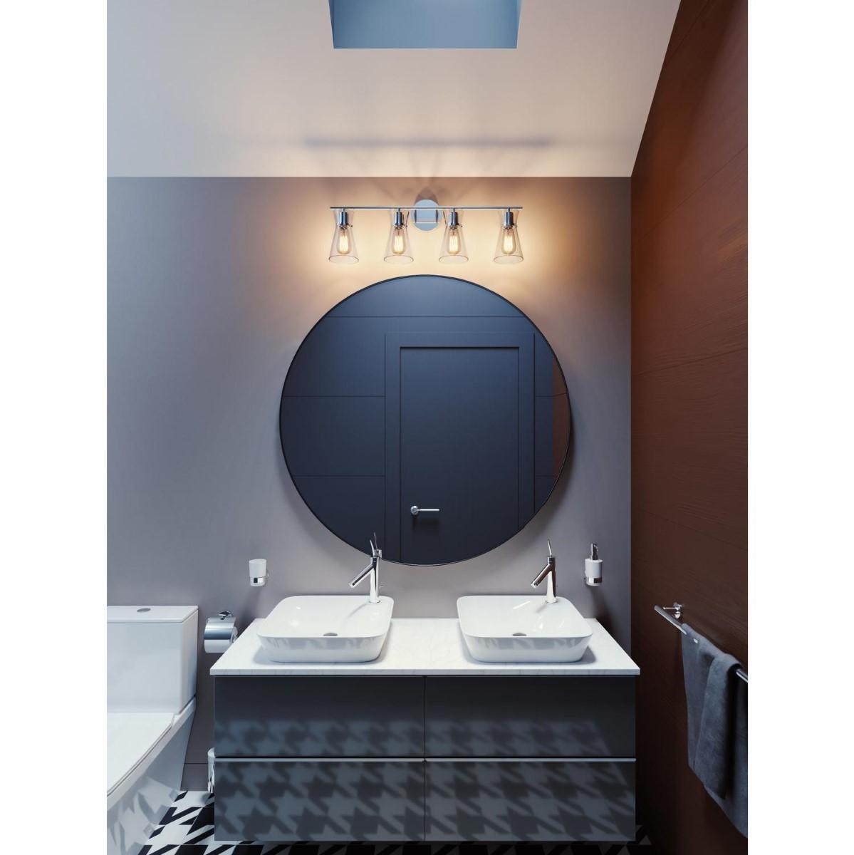 Amanda 31 in. 4 lights Vanity Light Polished Chrome finish - Bees Lighting