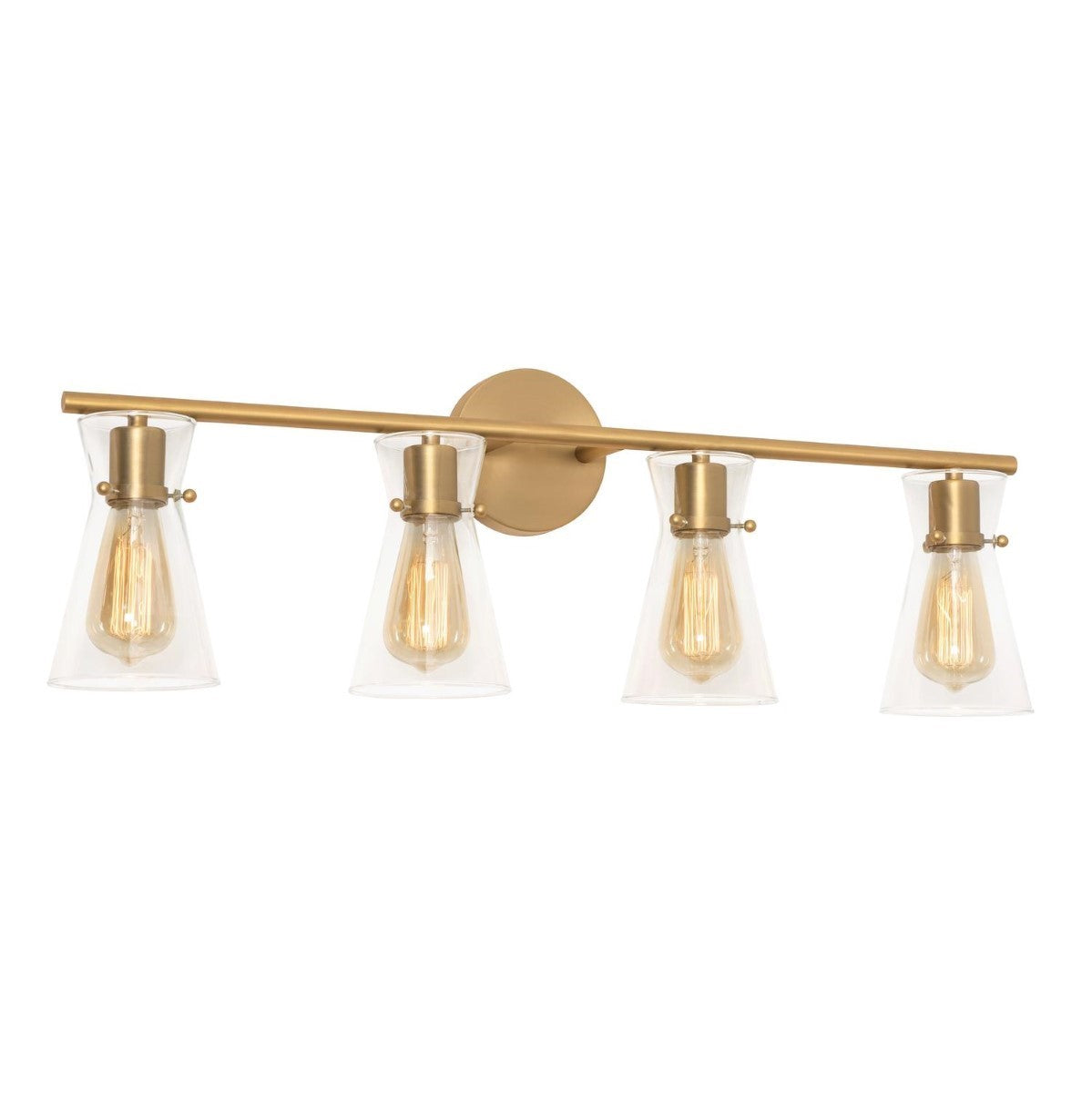 Amanda 31 in. 4 lights Vanity Light Satin Brass finish - Bees Lighting