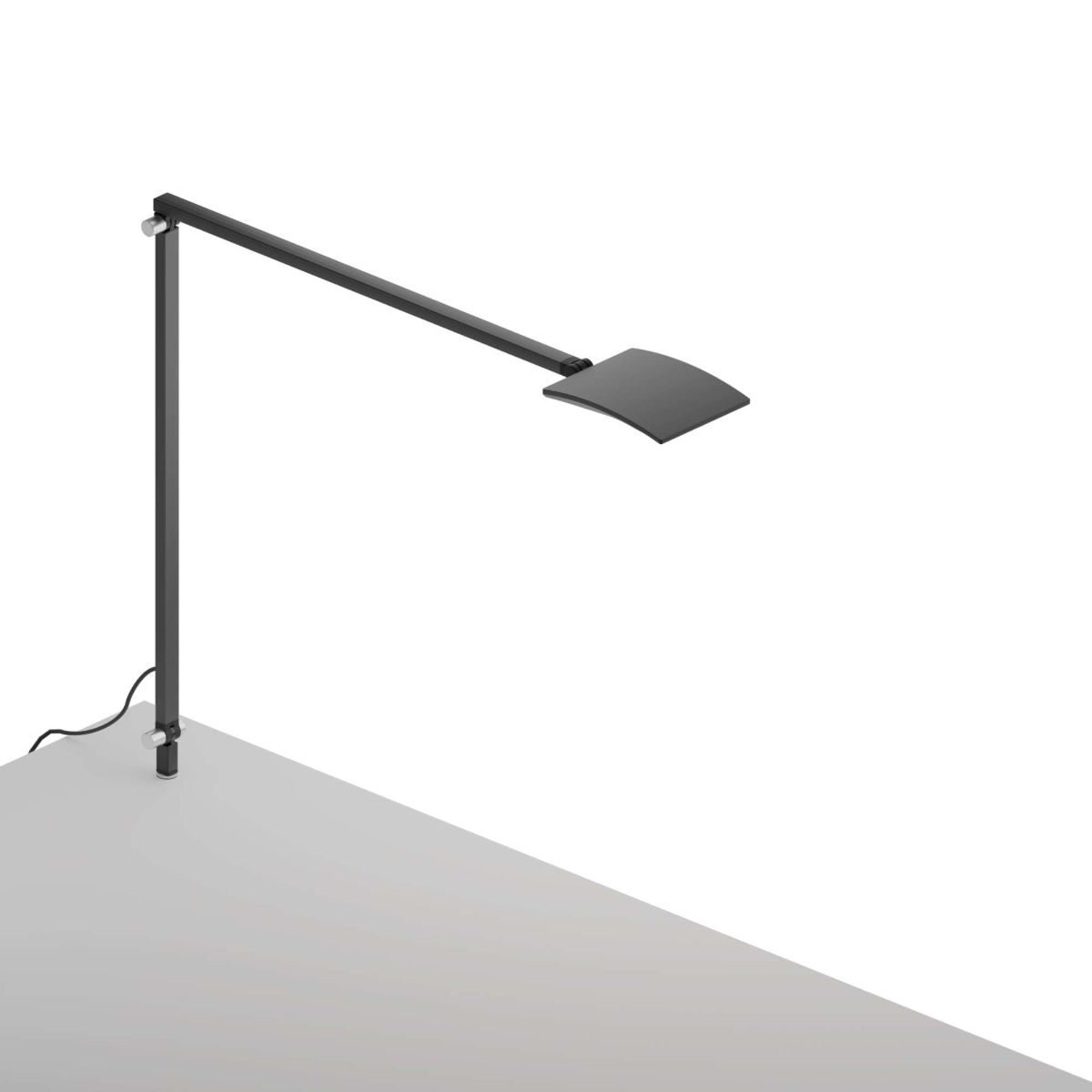 Mosso Pro Metallic Black Contemporary LED Desk Lamp with Through-Table Mount - Bees Lighting