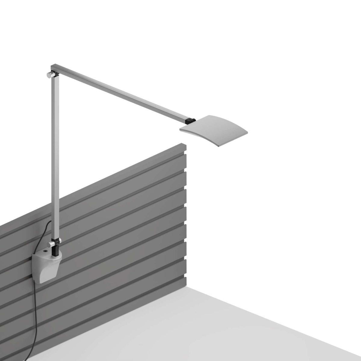 Mosso Pro Contemporary Slatwall Mount LED Plug In Swing Arm Wall Lamp