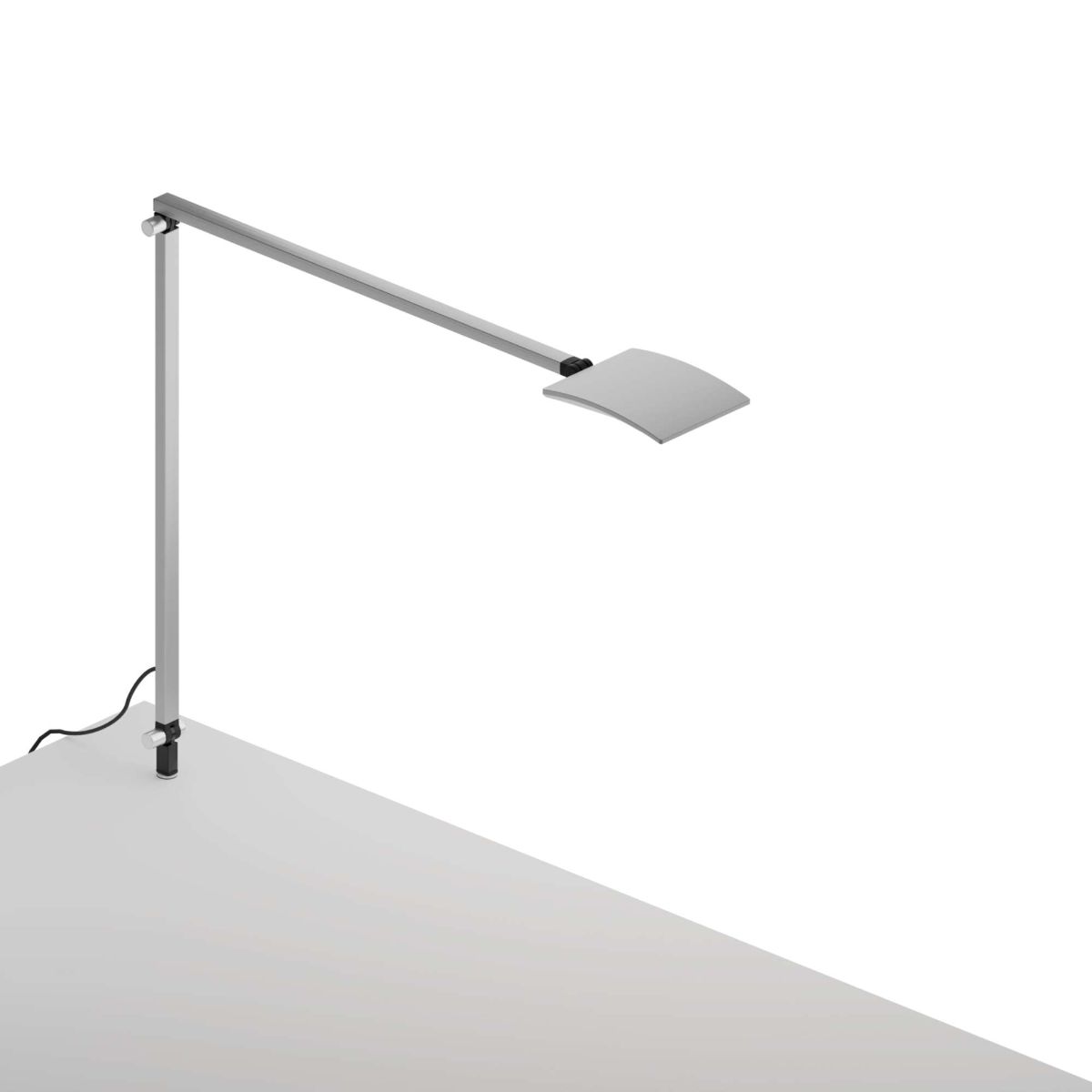 Mosso Pro Silver Contemporary LED Desk Lamp with Through-Table Mount - Bees Lighting