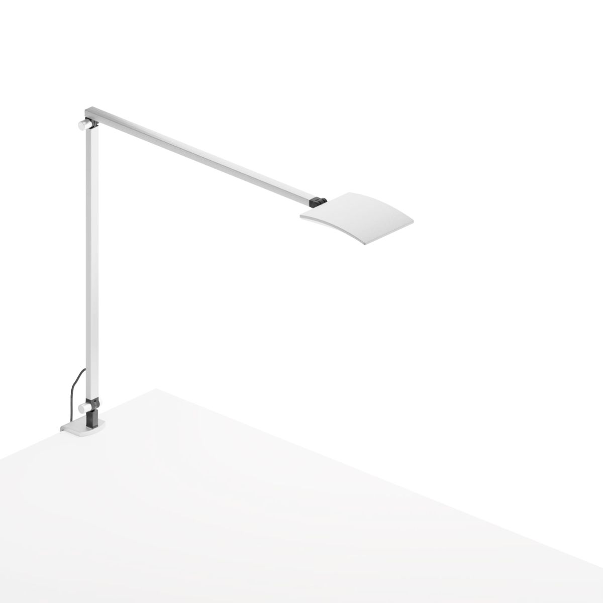 Mosso Pro White Contemporary LED Desk Lamp with One-Piece Desk Clamp - Bees Lighting