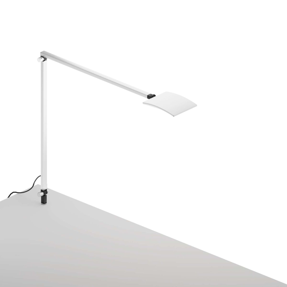 Mosso Pro White Contemporary LED Desk Lamp with Through-Table Mount - Bees Lighting