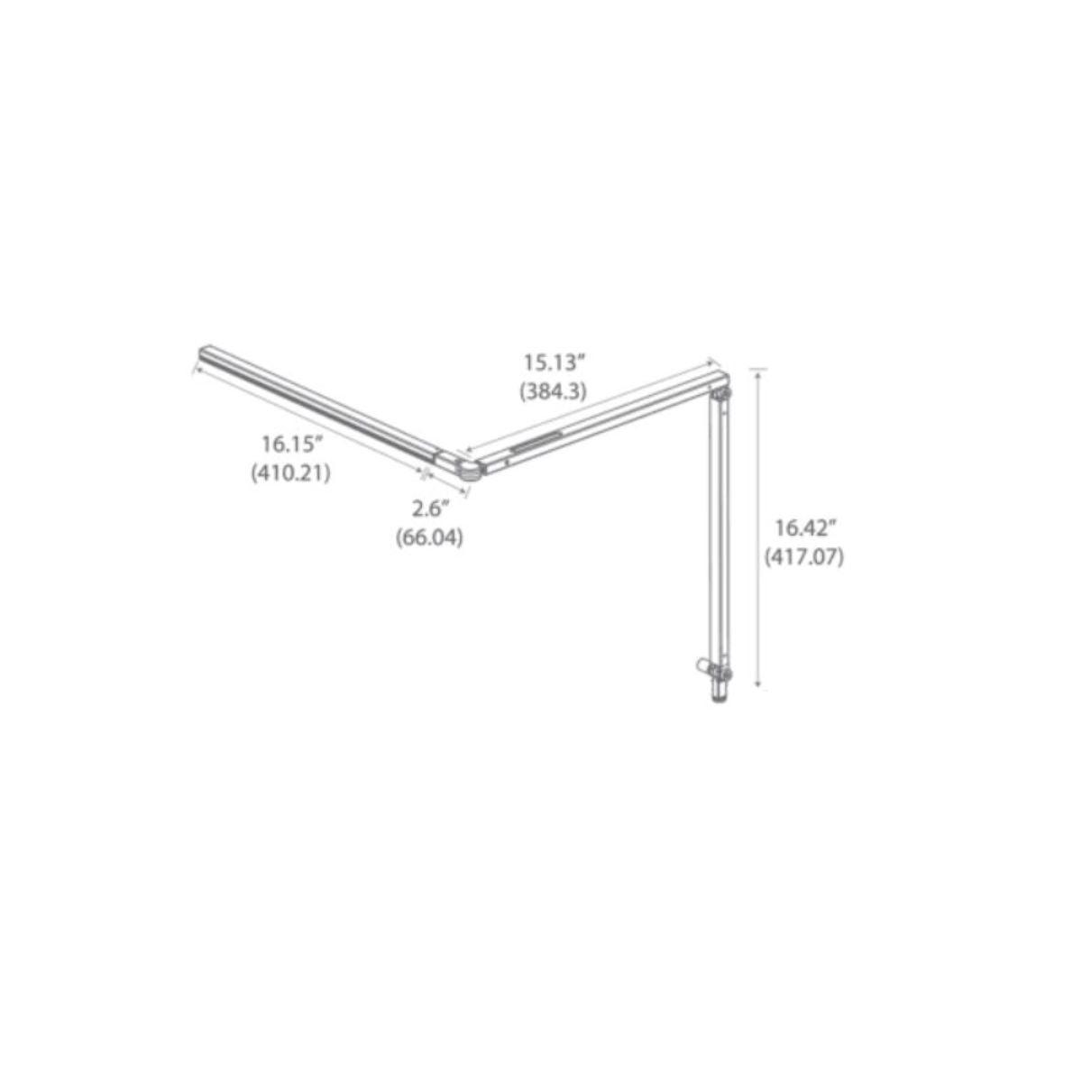 Z-Bar Contemporary Slatwall mount LED Swing Arm Wall Lamp Cool White Light
