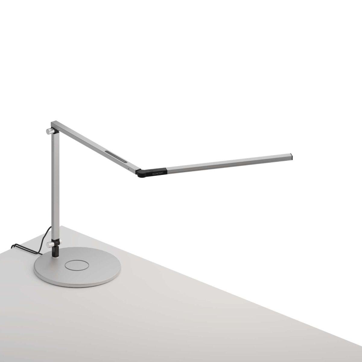Z-Bar Mini Contemporary Cool White LED Desk Lamp with Wireless Charging Base