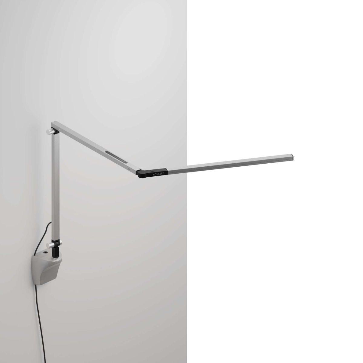 Z-Bar Mini Contemporary LED Swing Arm Wall Lamp 3500K, Silver finish