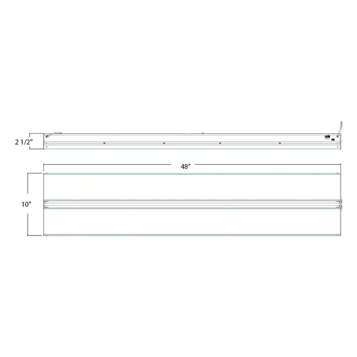 Linear High Bay LED Light, 360W, 50000lm, 4000K/5000K, 120-277V - Bees Lighting