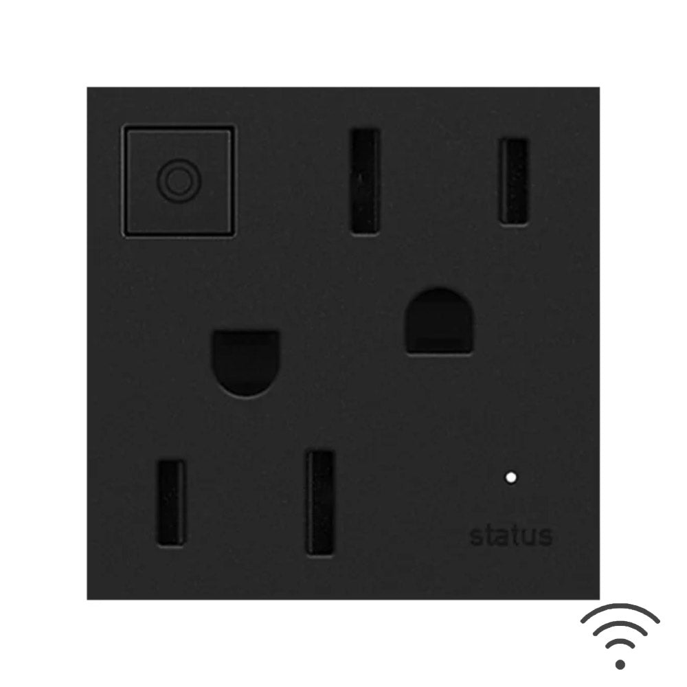 Adorne 15-Amp 120-Volt Wi-Fi Ready Smart Electrical Outlet Graphite