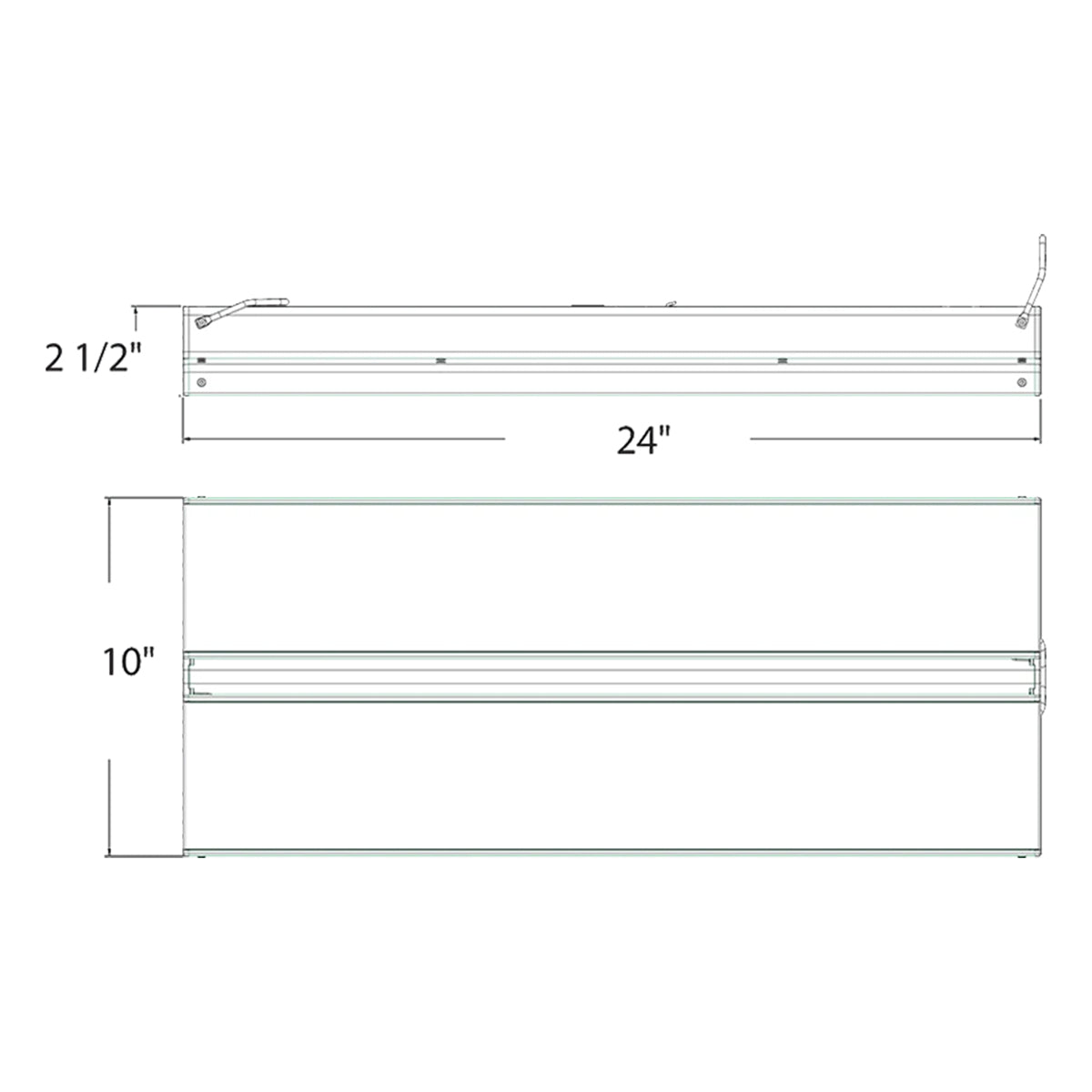 Linear High Bay LED Light, 160W, 23000lm, 4000K/5000K, 120-277V - Bees Lighting