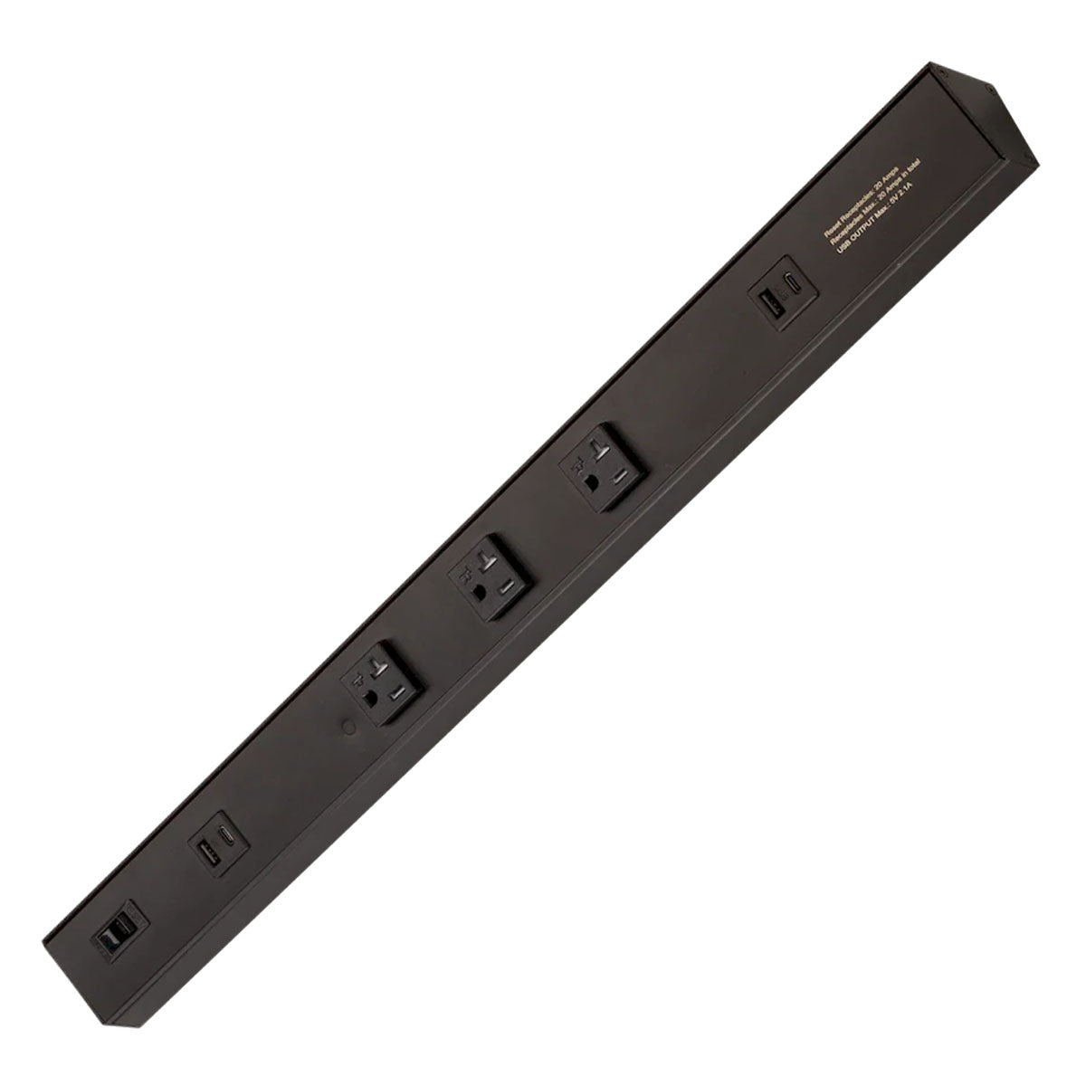 American Lighting Atom Power Strip | 120V AC, USB-A/C - Bees Lighting