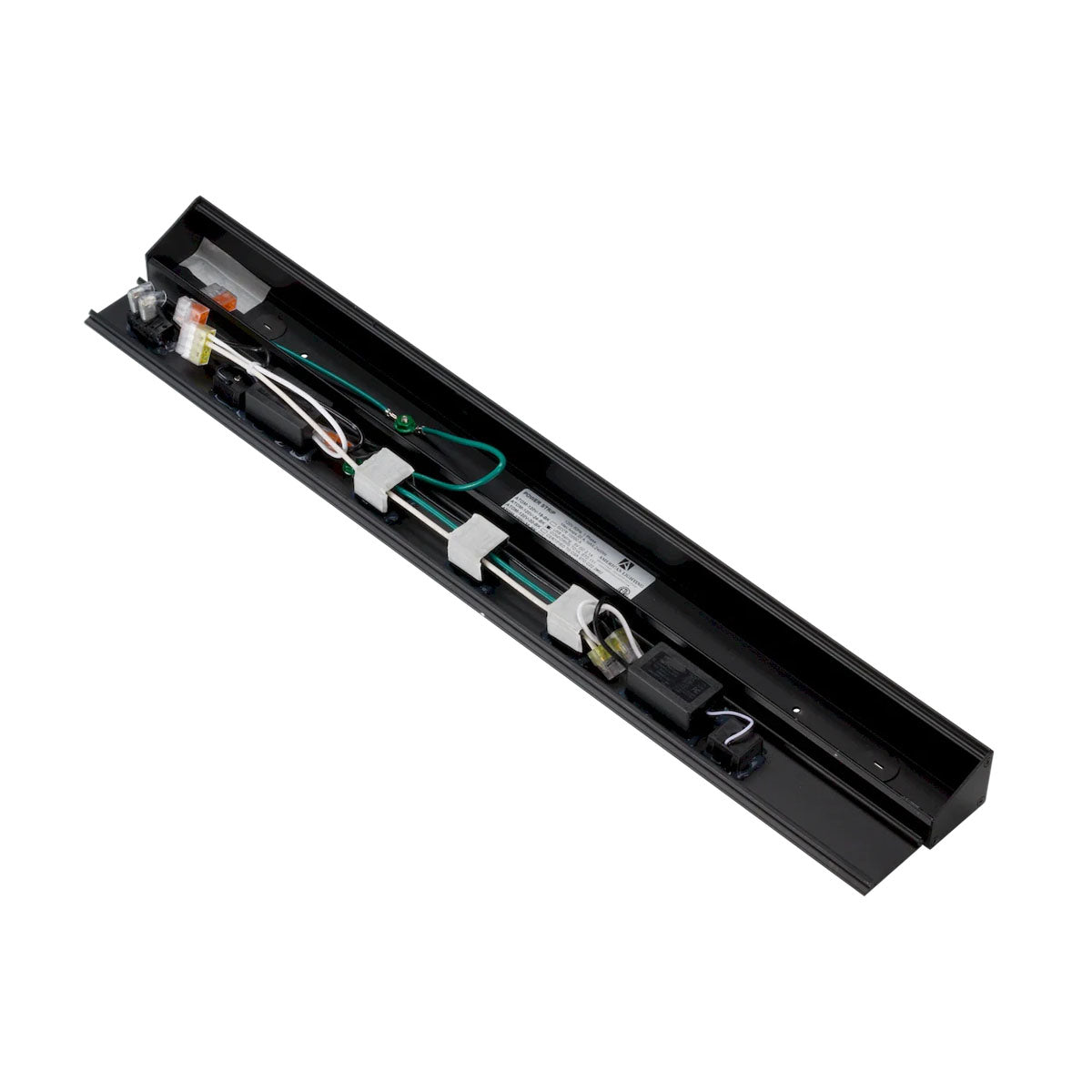 Atom 24" Under Cabinet Power Strip with 3 Receptacles and USB Ports, Black - Bees Lighting