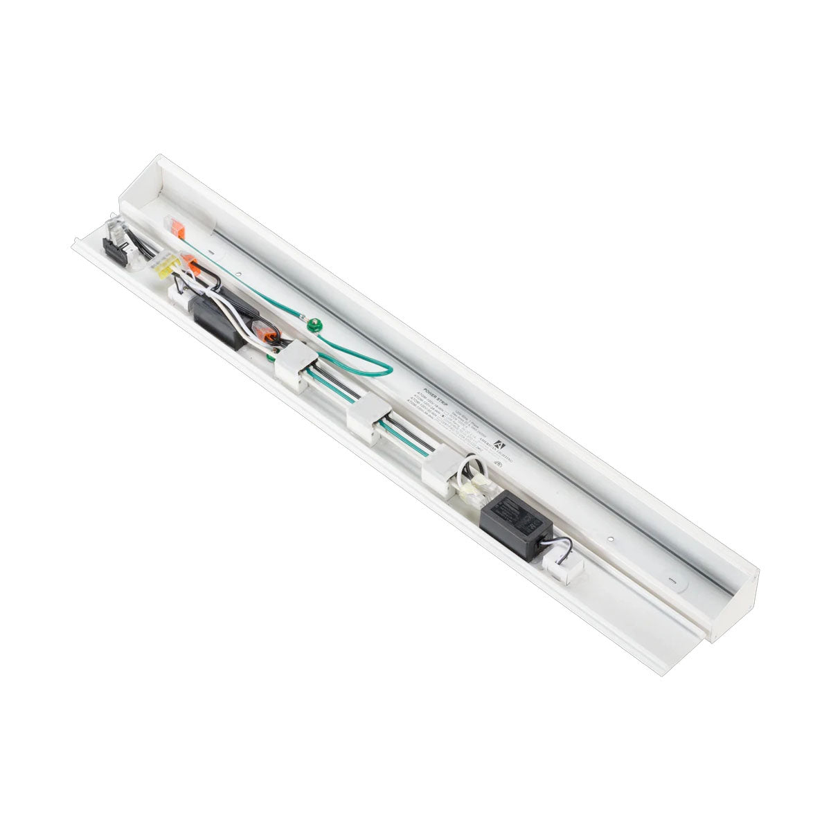 Atom 24" Under Cabinet Power Strip with 3 Receptacles and USB Ports, White - Bees Lighting
