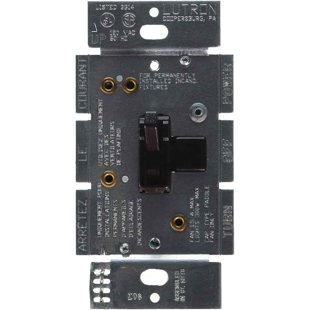 Lutron AY2-LFSQ Ariadni Toggler Fan and Light Control - Bees Lighting