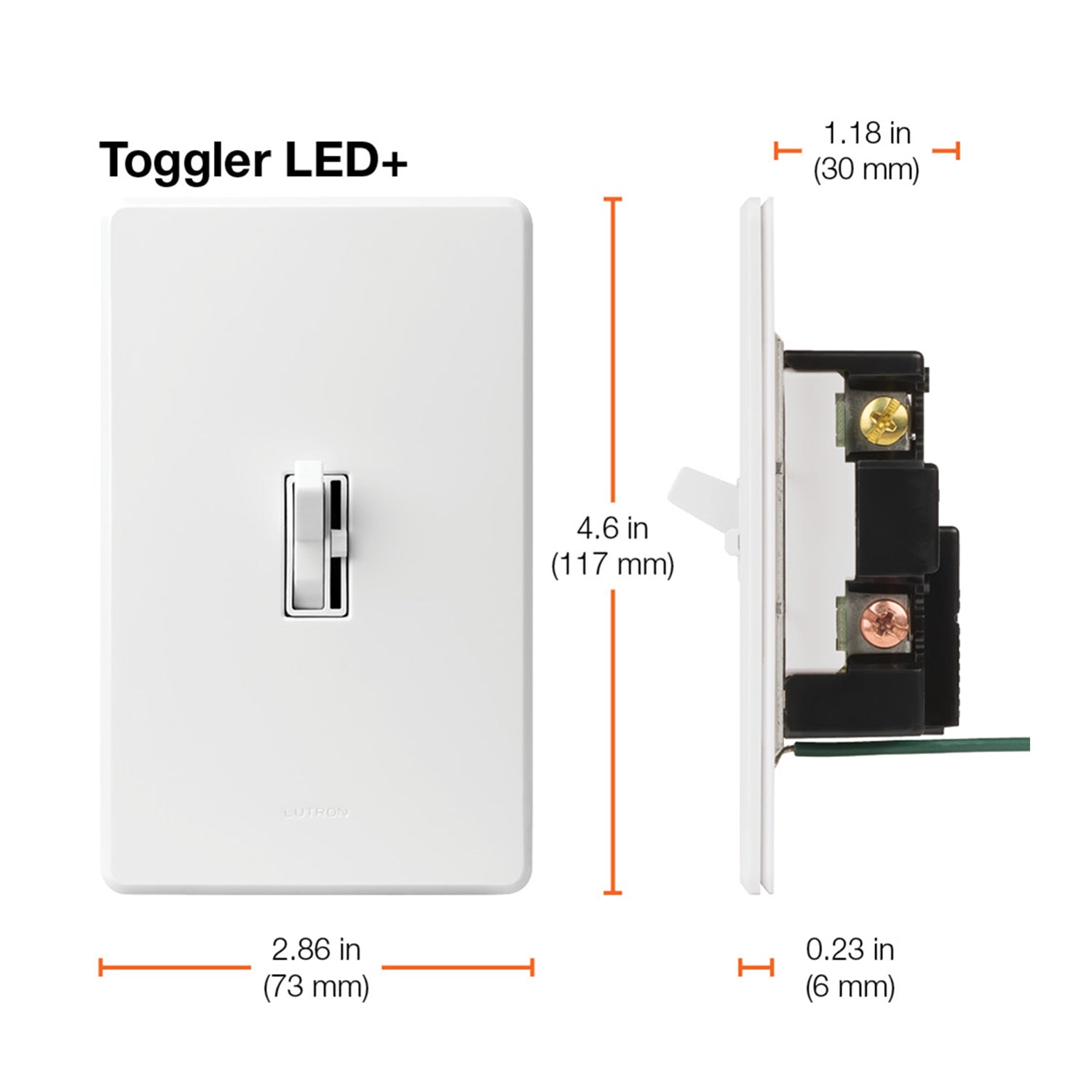 Ariadni Toggler LED+ Dimmer Switch, 150-Watt, Single Pole or 3-Way, Black - Bees Lighting