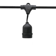 Commercial Grade String light, Suspended 50 sockets, E26 Medium Base, 100 Feet