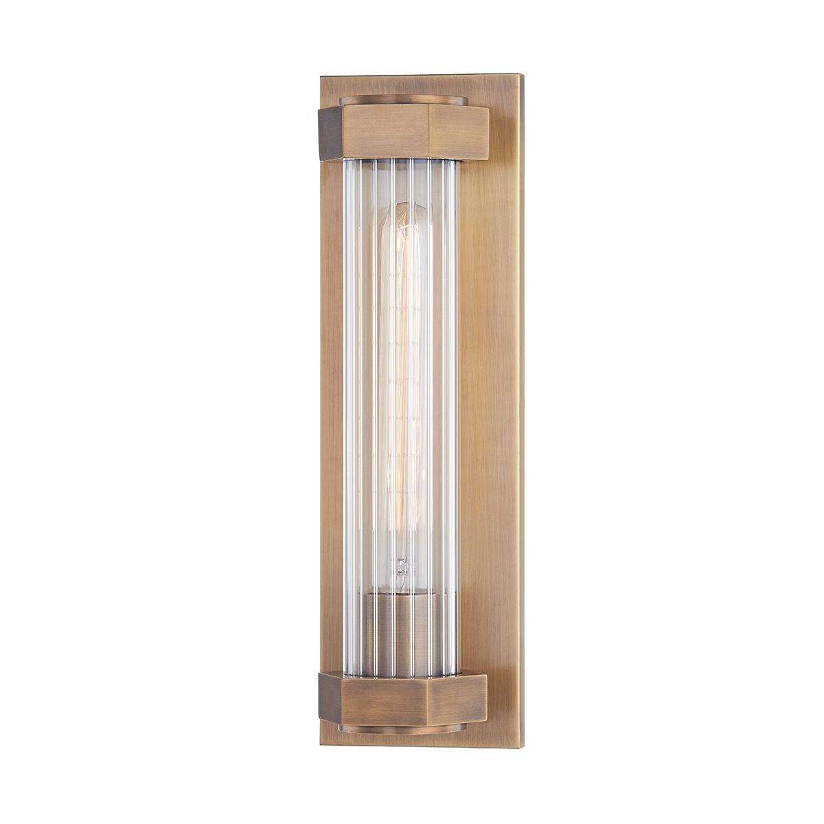 GODFREY 15 in. Outdoor Wall Sconce Brass Finish