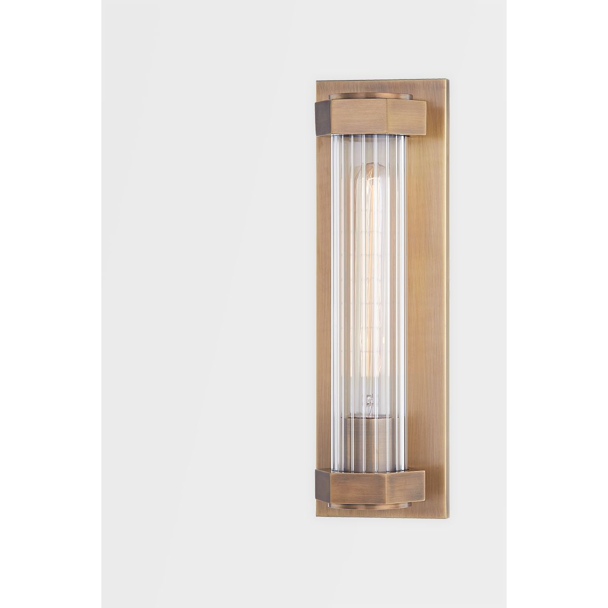 GODFREY 15 in. Outdoor Wall Sconce Brass Finish