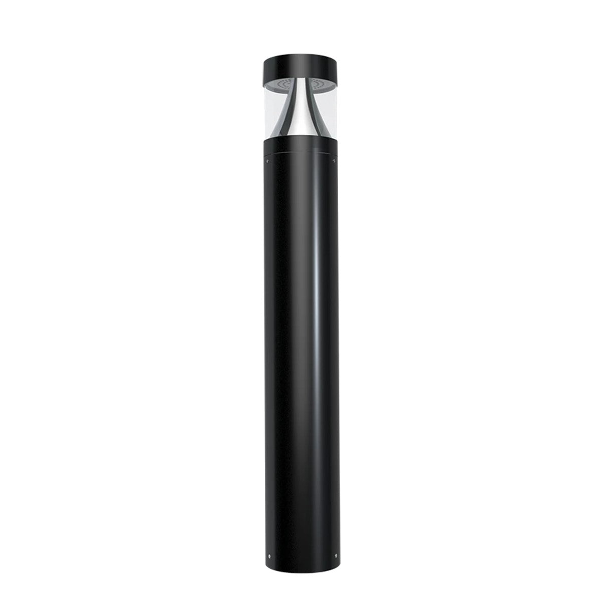 42" Round LED Bollard Light, 24W, Flat Top, 30K/40K/50K, Black, 120-277V - Bees Lighting