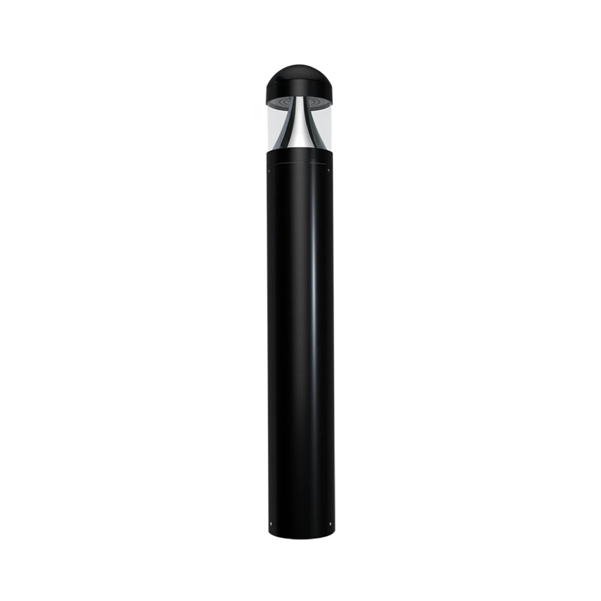 42" Round LED Bollard Light, 24W, Dome Top, 30K/40K/50K, Black, 120-277V