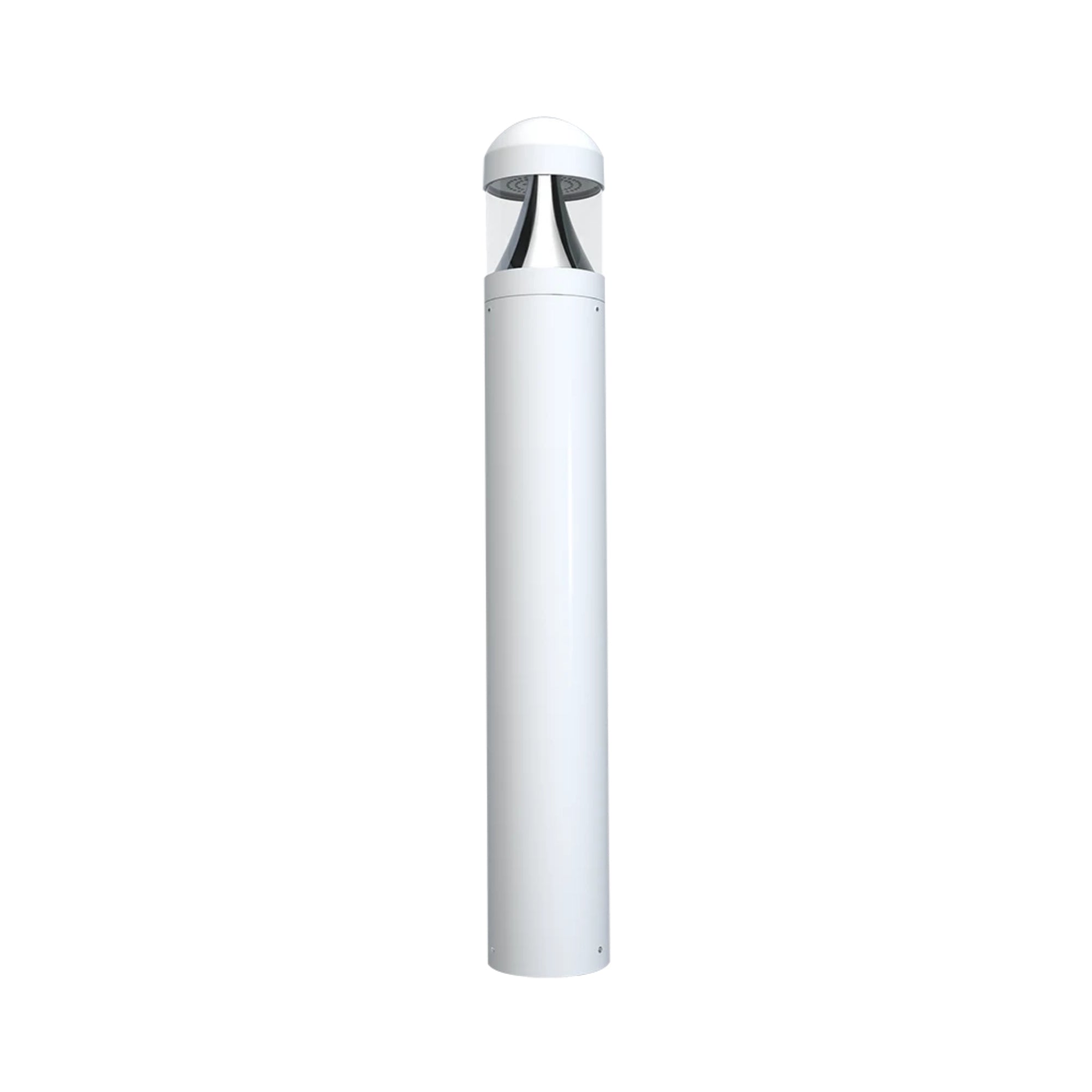 42" Round LED Bollard Light, 24W, Dome Top, 30K/40K/50K, White, 120-277V