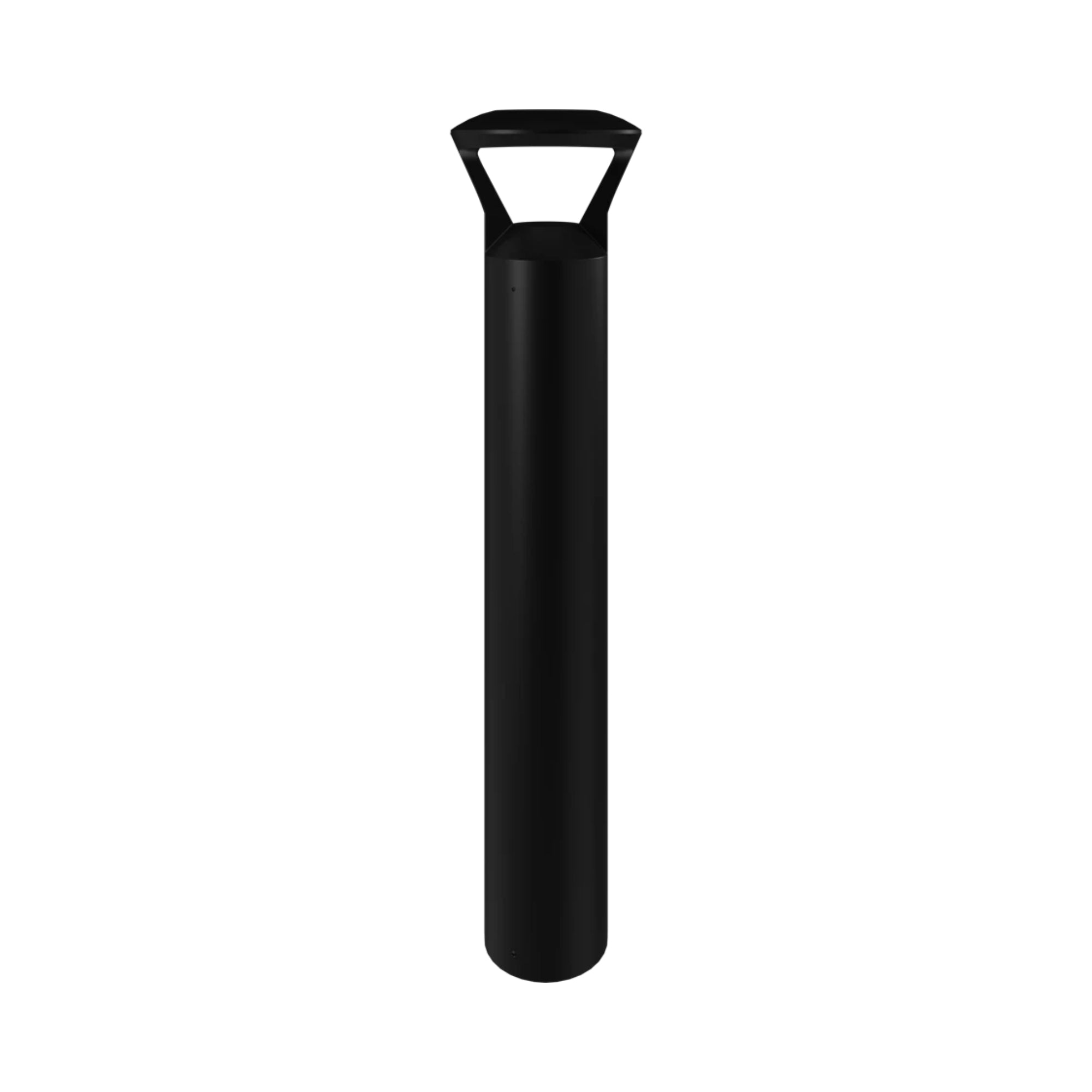 RAB B17HB 42-Inch Y-Hat Round Bollard 3591 Lumens Selectable 24W-14W Selectable CCT 120-277V Base Mount Black
