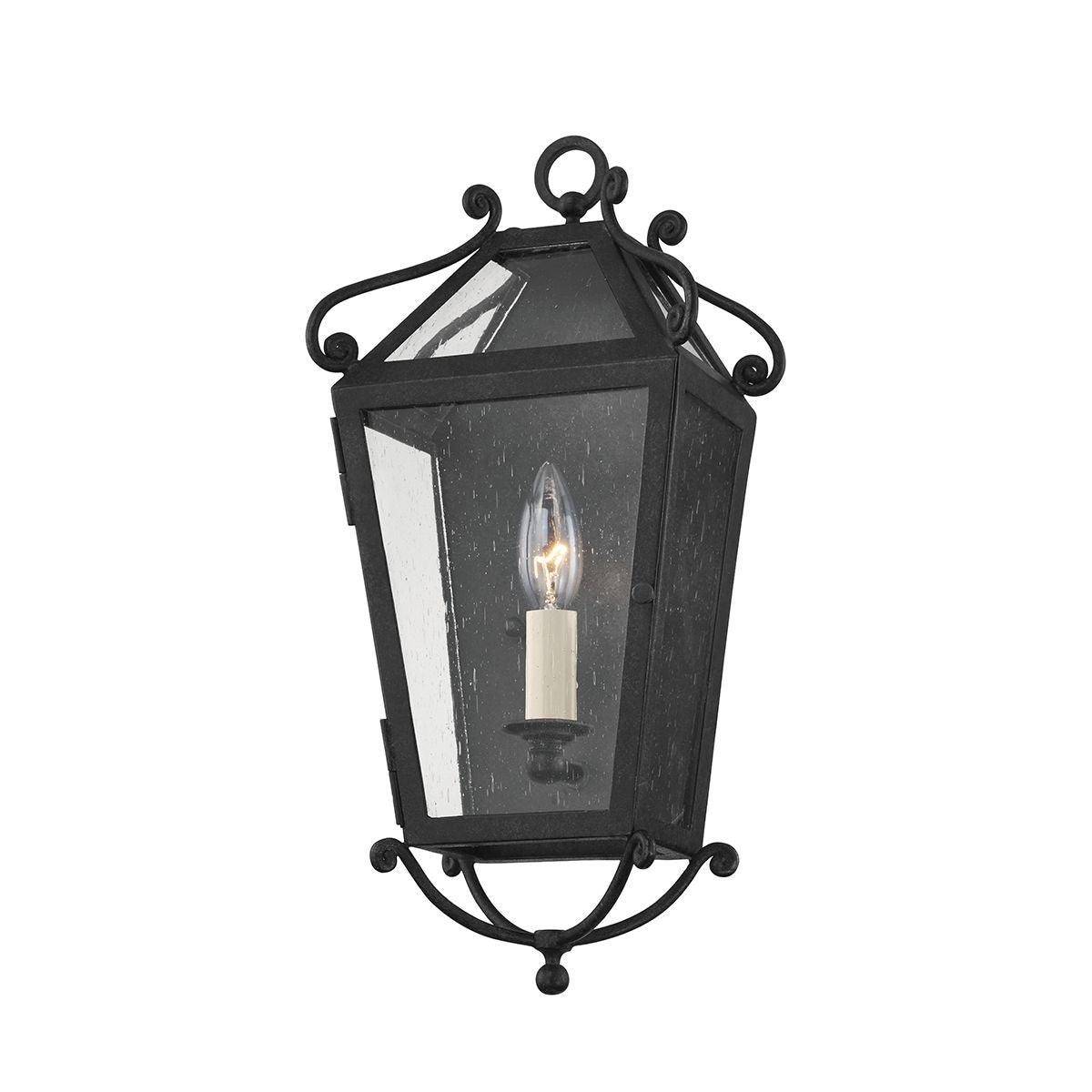 SANTA BARBARA COUNTY 17 in. Outdoor Wall Lantern French iron Finish