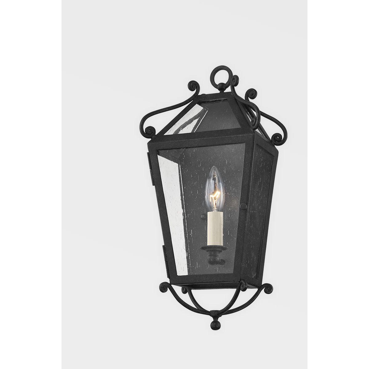 SANTA BARBARA COUNTY 17 in. Outdoor Wall Lantern French iron Finish