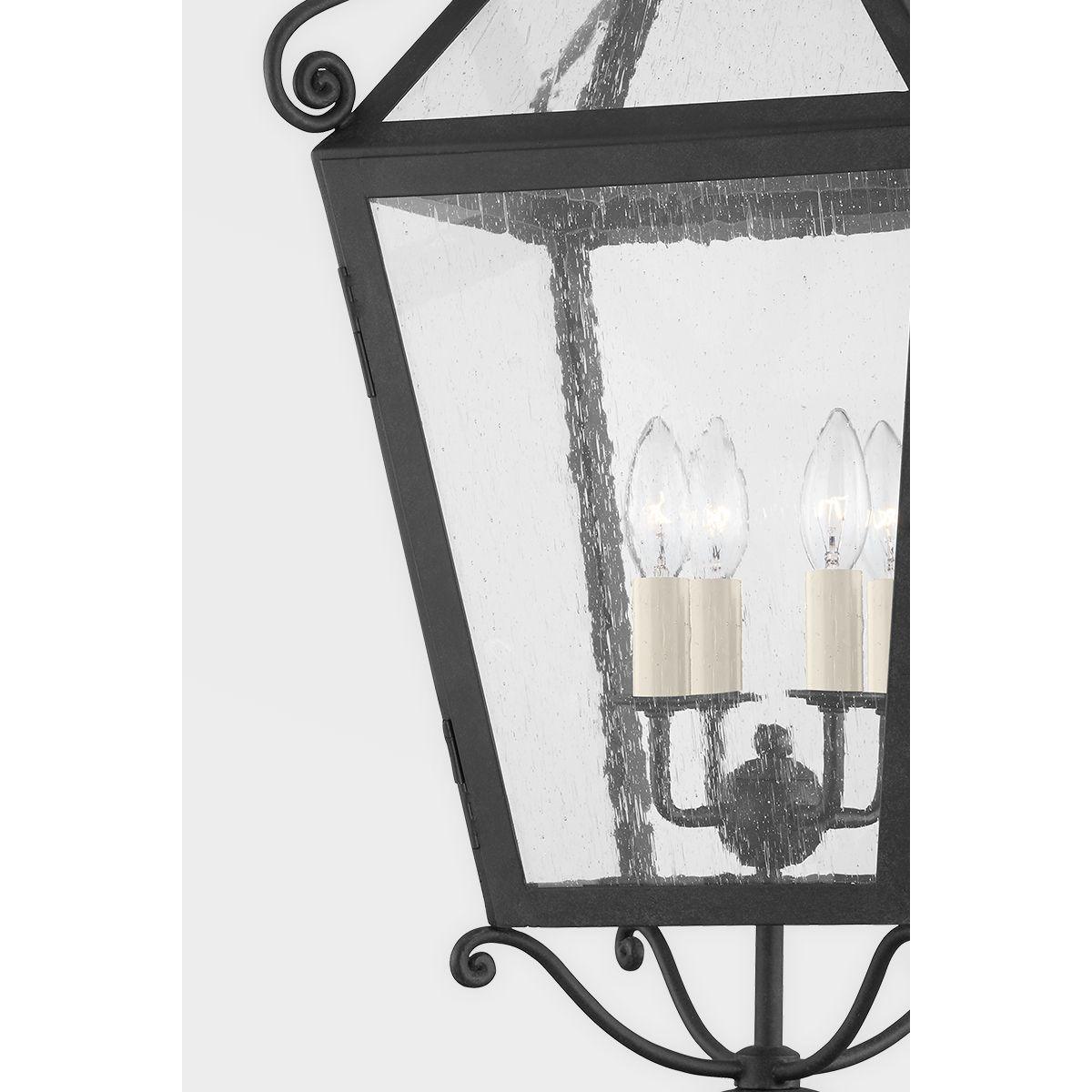 SANTA BARBARA COUNTY 34 In. 4 Lights Outdoor Wall Lantern French Iron Finish