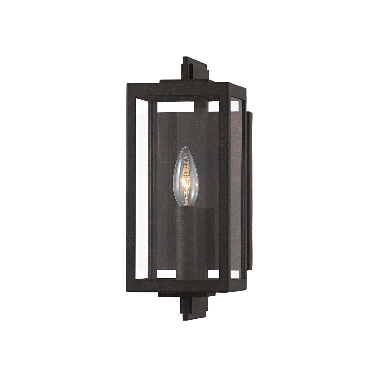 NICO 13 In. Outdoor Wall Lantern French Iron Finish