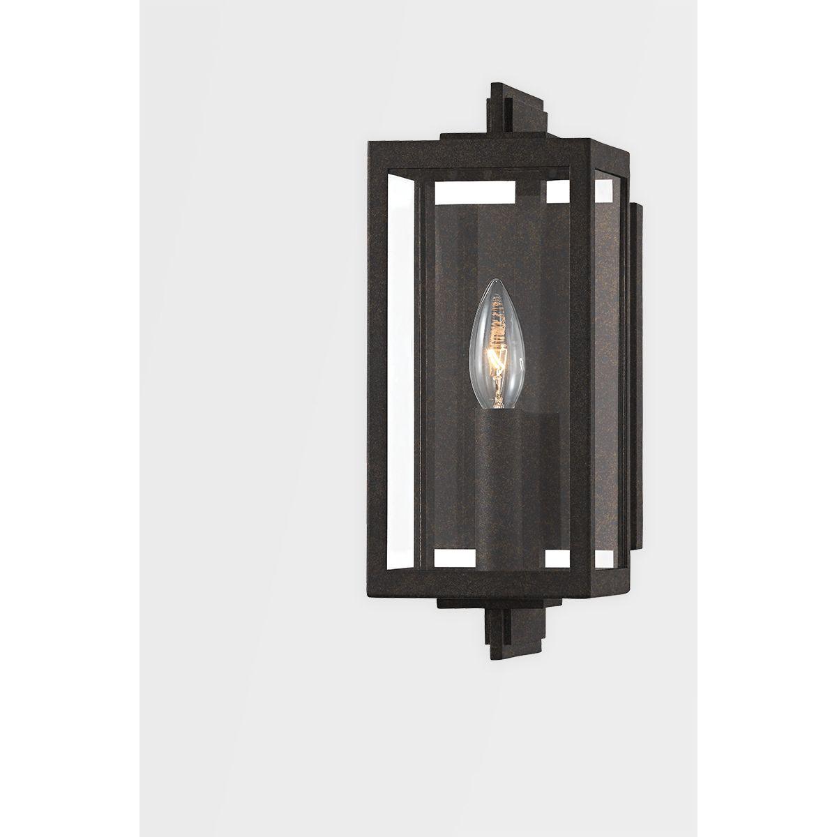 NICO 13 In. Outdoor Wall Lantern French Iron Finish