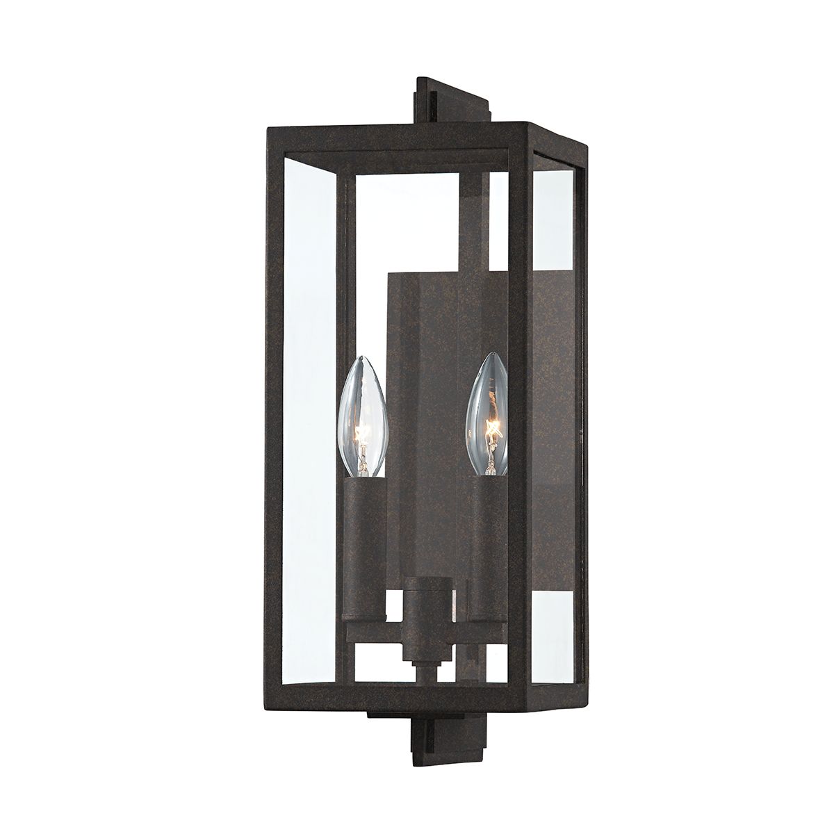 NICO 16 In. 2 Lights Outdoor Wall Lantern French Iron Finish