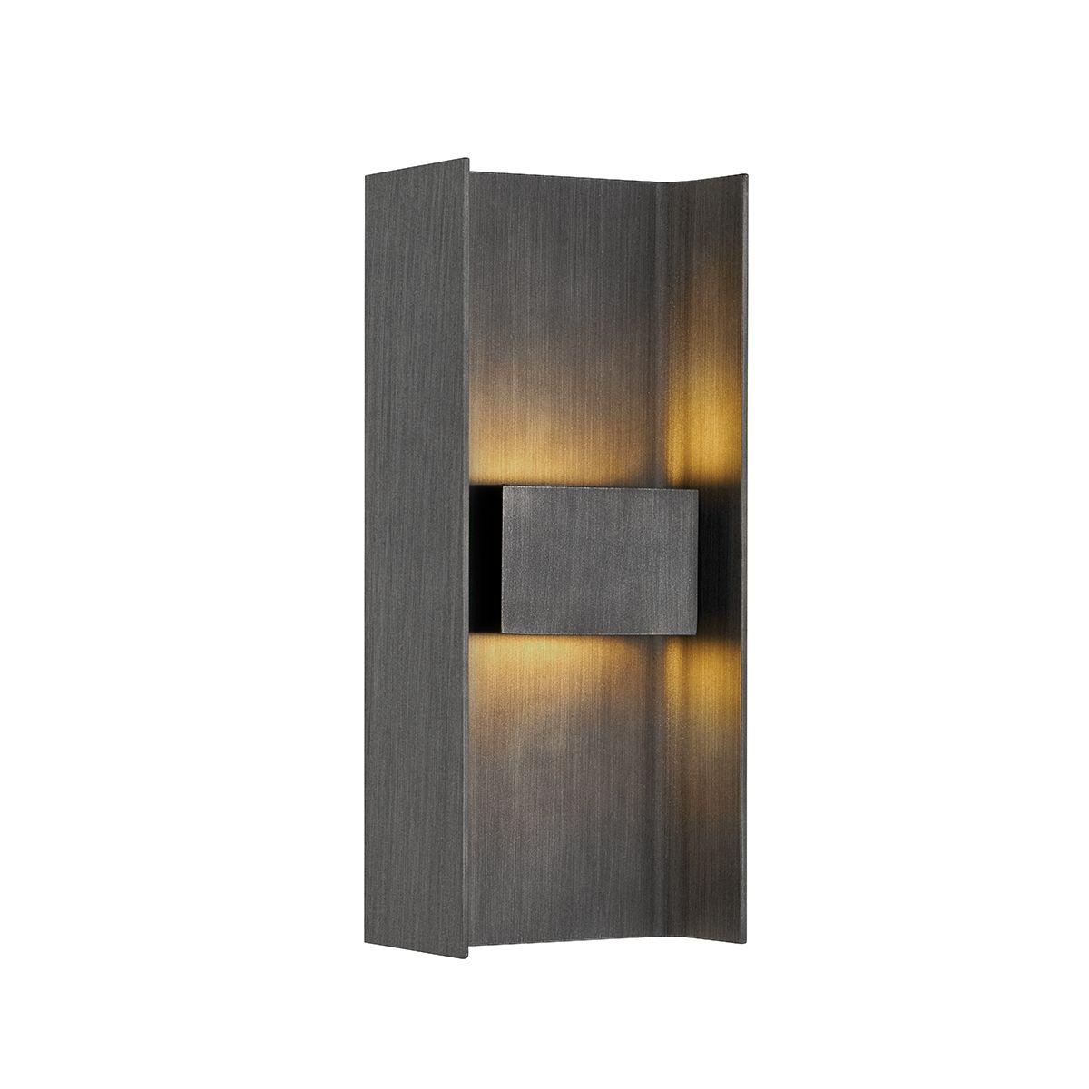 SCOTSMAN 14 in. 2 Lights LED Outdoor Wall Sconce Graphite Finish