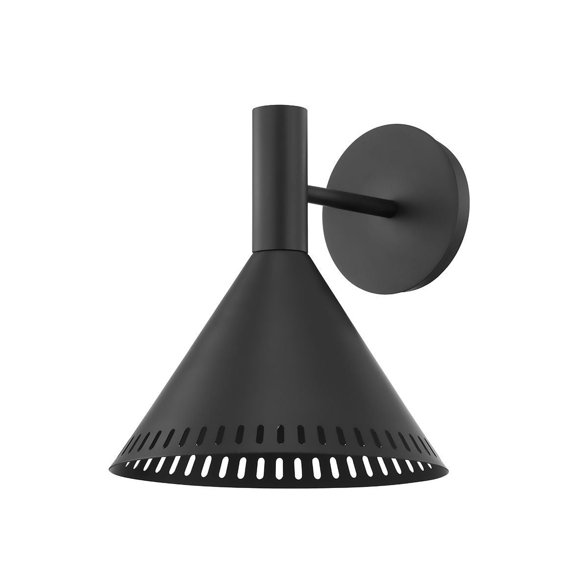 Atticus 10 in. Armed Sconce Satin Black finish - Bees Lighting