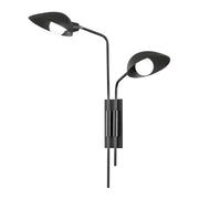 LEO 35 in. Armed Sconce Satin Black finish - Bees Lighting
